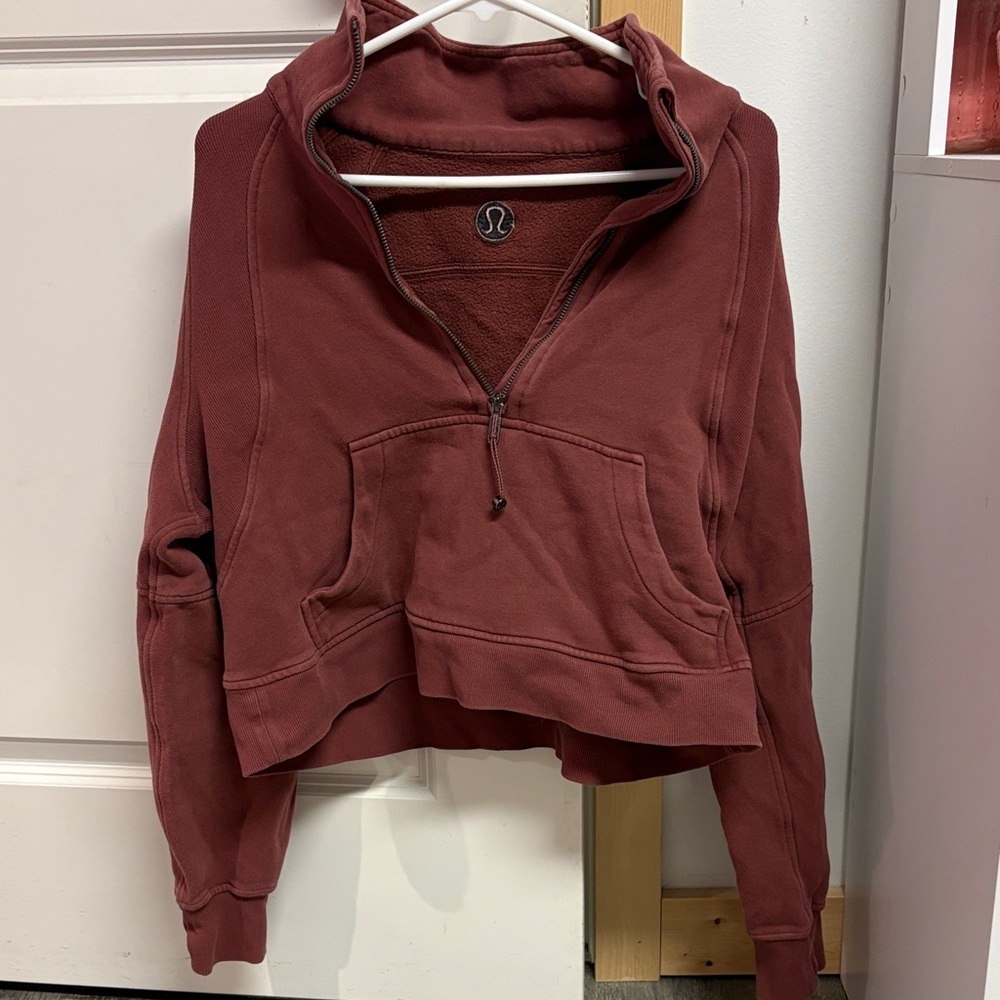 lululemon athletica Half-Zip Pullover Hoodie in Deep Wine